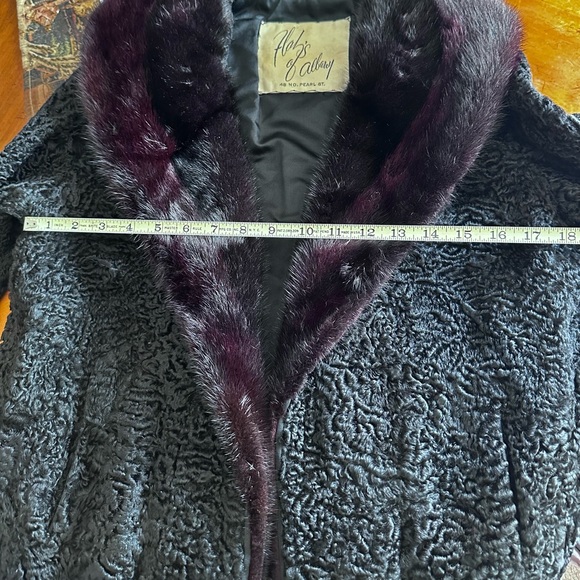 PERSIAN LAMB, MINK FUR COLLAR JACKET - Picture 14 of 16